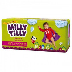 Подгузники 42 шт. Milly Tilly Миди 3 дневные 4-9 кг