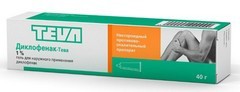 Диклофенак-Тева гель д/наружн. прим. 1% 100 г 1 шт.